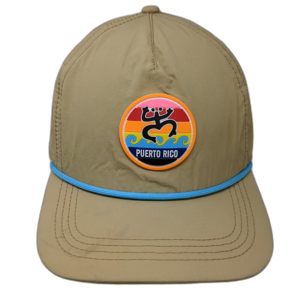 Fashion Code 5 Panel Brown One Size Puerto Rico Coqui Rope Taino Sun Patch Hat